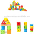 2016 brinquedos de cubo educativo de venda quente brinquedo de madeira colorido colorido de diadema
